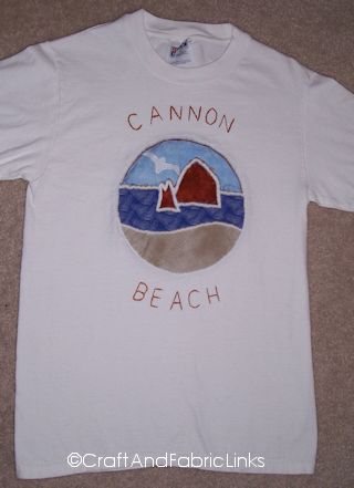 Cannon Beach tee shirt applique pattern