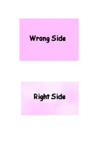 right and wrong side of fabric