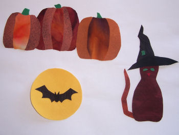 finished halloween appliques
