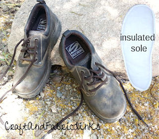 insulated hiking boot soles sewing pattern