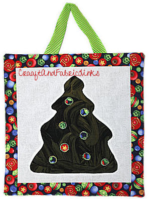 reverse applique Christmas tree pattern