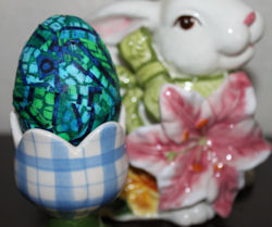 decoupage fabric eggs